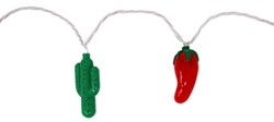 Camco Party Lights - Chili and Cactus - 8' Long - CAM42659