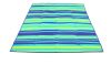 Camco handy mat with blue, turquoise, and green stripes.