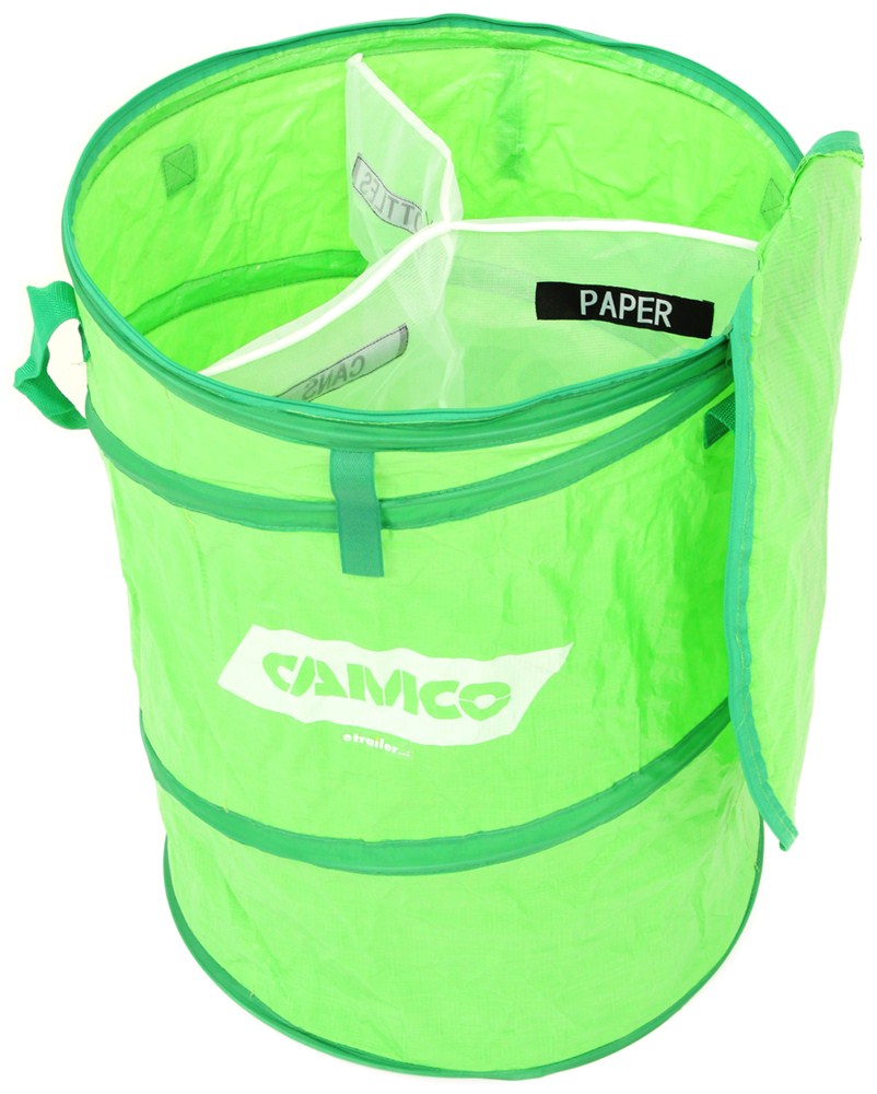 Camco Pop-Up Recycle Container w/ 3 Compartments - 24" Tall x 18" Diameter - CAM42983