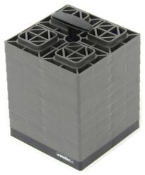Camco FasTen RV Leveling Blocks w/ Carrying Handle - 8-1/2" x 8-1/2" - Gray - 2x2 - Qty 10 - CAM44521