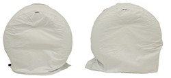 Camco Vinyl RV Tire Covers - 27"-29" - Qty 2 - Arctic White - CAM45322