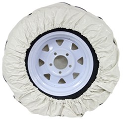 Camco Vinyl Spare Tire Cover - 28" Diameter - Colonial White - CAM45355