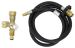 Camco Brass Propane Tee w/ 4 Ports and 5' Long Supply Hose