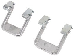 Carr Custom-Fit Side Steps - Hoop II - Polished Aluminum - 7" Step - 1 Pair                    