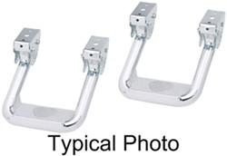 Carr Custom-Fit Side Steps - Hoop II - Polished Aluminum - 7" Step - 1 Pair                    