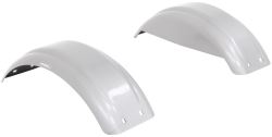 CE Smith Single Axle Trailer Fenders w/ Skirts - Gray Plastic - 8" to 12" Wheels - Qty 2