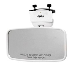 CIPA Concept II Rearview Boat Mirror - Convex Glass - Windshield Mount - 8" x 4" - White - CM11071