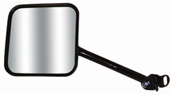 CIPA Replacement Side Mirror for Jeep Wrangler - Black Powder Coated Aluminum - Driver Side         