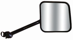 CIPA Replacement Side Mirror for Jeep Wrangler - Black Powder Coated Aluminum - Passenger Side      