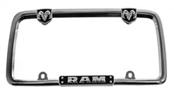 x2 DODGE RAM 2500 Chrome Plated Brass License Plate Frame Hand Painted Engraved
