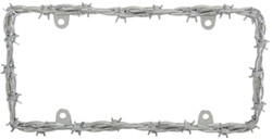 Barbed Wire-II License Plate Frame - Chrome - CR22230