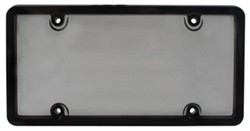 Ultimate Tuf Combo License Plate Frame and Smoke-Tinted Shield - Black