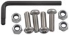 Star Pin Locking Fasteners for License Plates and Frames - Stainless Steel - Metric - Qty 4