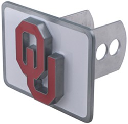 Oklahoma Sooners "OU" Logo Receiver Cover for 2" Trailer Hitches