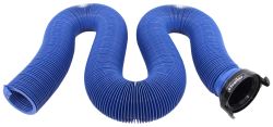 Quick Drain Replacement RV Sewer Hose with 3" Bayonet Fitting - 20' Long - Blue Vinyl - D04-0121