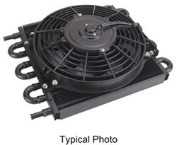 Derale Dyno-Cool Remote Cooler with Fan and Hose Barb Inlets - Class IV - D12743