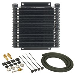 Derale Series 9000 Plate-Fin Transmission Cooler Kit w/ NPT Inlets - Class V - Extra Efficient - D13614