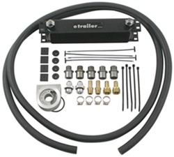 Derale Stacked-Plate Engine Oil Cooler Kit w/ Non-Thermostatic Sandwich Adapter - Class III - D15604