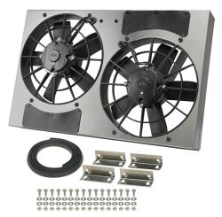 Derale 24" Dual, High-Output Electric Radiator Fan w/ Aluminum Shroud - 3,750 CFM - D16831