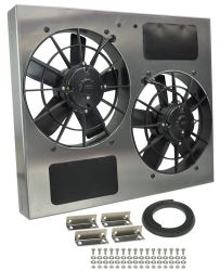 Derale 23-3/4" Dual, High-Output Electric Radiator Fan w/ Aluminum Shroud - 3,750 CFM - D16835