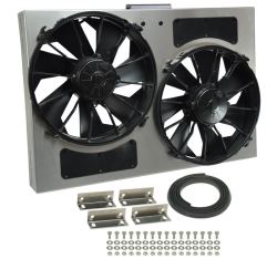 Derale 25-5/8" Dual, High-Output Electric Radiator Fan w/ Aluminum Shroud - PWM - 4,000 CFM - D66826