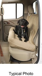 Canine Covers Dog Bed with Built-In Seatback Cover for Second-Row Bench - Charcoal Black - DBS4619CH