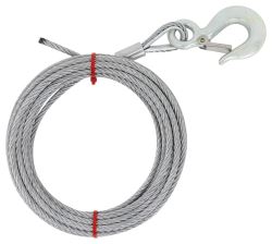 Hand Winch Cable with Safety Hook 1/4" Diameter x 25' Long - 1,400 lbs. - DL24100