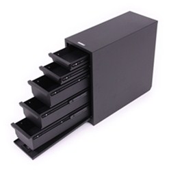 DeeZee Specialty Series Wheel Well Tool Box with Drawers - Steel - 1.9 Cu Ft - Black