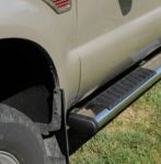 DeeZee Oval Tube Steps w Custom Installation Kit - 6" Wide - Polished Stainless Steel Plating