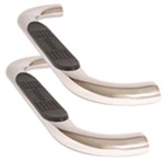 DeeZee Nerf Bars - 4" Oval - Polished Stainless - Cab Length