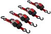 Erickson Re-Tractable Ratchet Straps w/ Push-Button Releases - 1" x 10' - 400 lbs - Qty 4