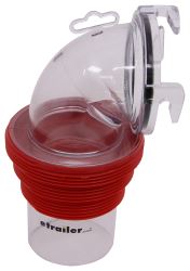 EZ Coupler 4-in-1 Threaded RV Sewer Adapter with 90-Degree Elbow Fitting - Clear - F02-3112CL