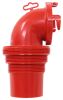 EZ Coupler 4-in-1 Threaded RV Sewer Adapter with 90-Degree Elbow Fitting - Red