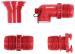 EZ Coupler RV Sewer Fitting Kit w/ 4-in-1 Adapter, Hose Coupler, and Bayonet Fitting - Red