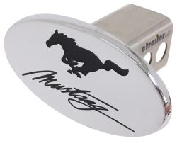 Ford Mustang Trailer Hitch Receiver Cover - 2" Hitches - Black and Chrome