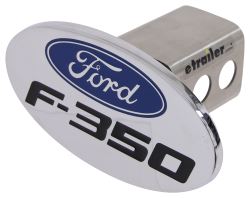 Ford F-350 Trailer Hitch Receiver Cover - 2" Hitches - Blue, Black, and Chrome