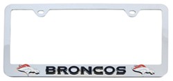 Denver Broncos NFL 3-D License Plate Frame - Chrome-Plated Steel