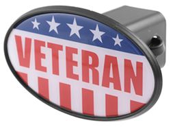 United States Veteran 2" Trailer Hitch Receiver Cover - ABS Plastic