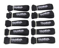 HitchMate QuickCinch Utility Straps w/ Buckles - 1" Wide x 21" Long - Black - Qty 10 - HE4084
