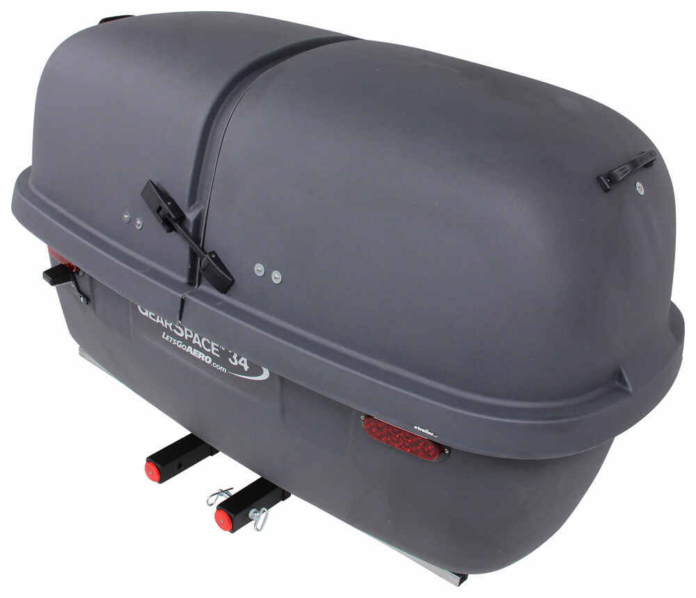 GearSpace 34 Enclosed Cargo Carrier for 2" Hitch - Slide Out - 34 cu ft - 300 lbs - Dark Gray - HGK819