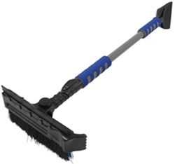 Hopkins Ice Crusher Extendable Ice Scraper with Snow Brush and Squeegee - Long Reach