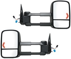 K-Source Custom Extendable Towing Mirrors - Electric/Heat w LED Signal - Textured Black - Pair - KS62075-76G