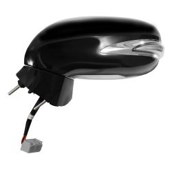 K-Source Replacement Side Mirror - Electric/Heat w Signal, Lamp - Black - Driver Side               