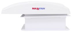 MaxxFan Deluxe Roof Vent w/ 12V Fan - Manual Lift - 4 Speed - White                                 