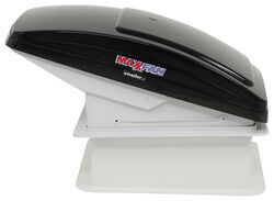 MaxxFan Deluxe Roof Vent w/ 12V Fan - Manual Lift - 4 Speed - Smoke - MA00-06401K