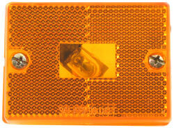 Square Trailer Clearance and Side Marker Light with Reflex Reflector - Amber
