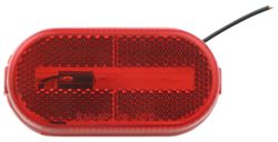 Optronics Trailer Clearance or Side Marker Light w/ Reflector - Incandescent - Oval - Red Lens - MC38RB