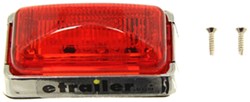 Thinline LED Clearance and Side Marker Light w/ Chrome Bezel - Submersible - 3 Diodes - Red Lens - MCL-91RK