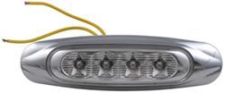 Miro-Flex LED Clearance or Side Maker Light w/ Chrome Bezel - Submersible - 4 Diodes - Clear Lens - MCL19CAB