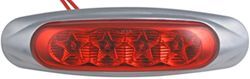 Miro-Flex LED Clearance or Side Marker Light w/ Chrome Bezel - Submersible - 4 Diodes - Red Lens - MCL19RB